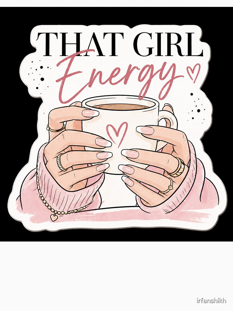 That Girl Energy – Minimalist Chic Nail Art Fashion Illustration | Aesthetic Gift by irfanshikh