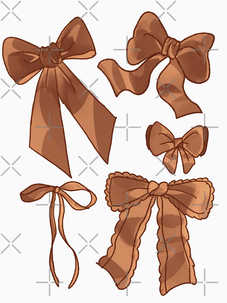 Variety of golden bows coquette meme by Asutip