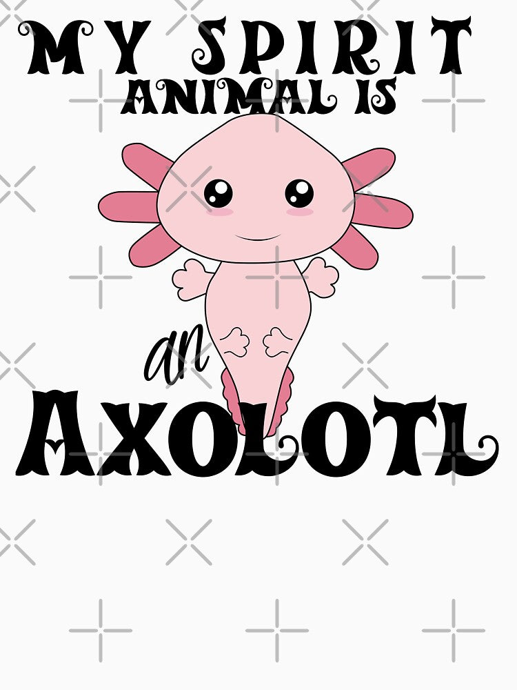 Kawaii Pink Amphibian  - My Spirit Animal is an Axolotl by DiensDesign