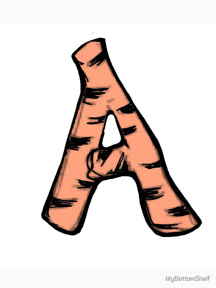 Striped Letters - A by MyBottomShelf