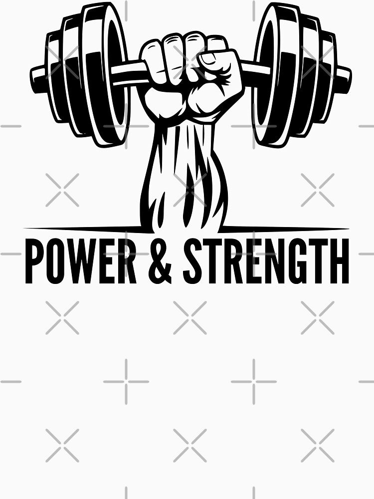 Power & Strength - fitness and Gym motivational quote by GraphicDream