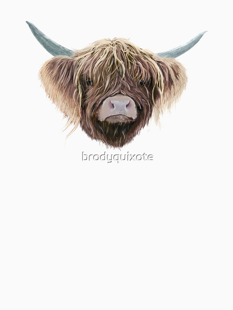 Scottish Highland Cow Wee Charlie Fluffy Ears by brodyquixote