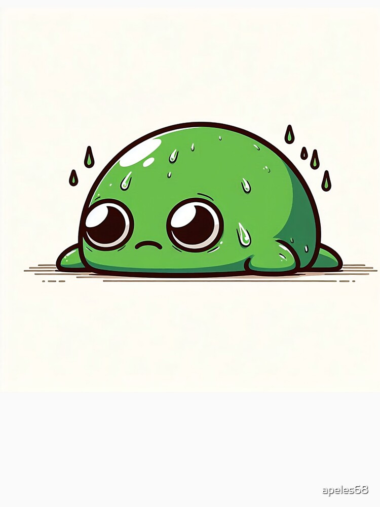 Head Empty No Thoughts - Tired Overwhelmed Frog by apeles68
