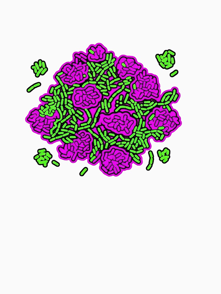 Hyperpop Bacteria Magenta Lime Science Sticker by Bio Tech Art