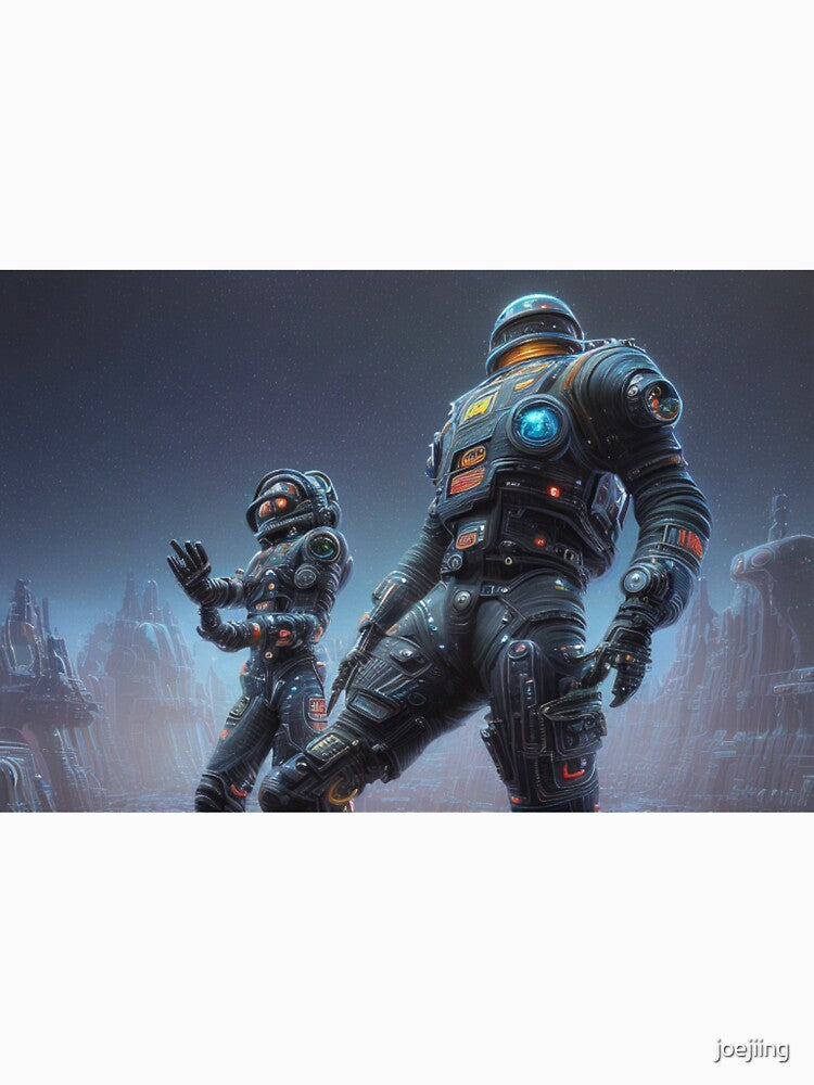 Two Robots on Mission - Cyberpunk by joejiing