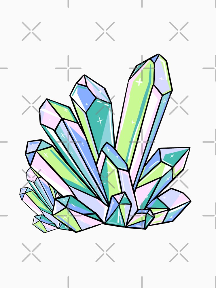 Stunning rainbow green and blue pastel crystal cluster by ArtistryByColls