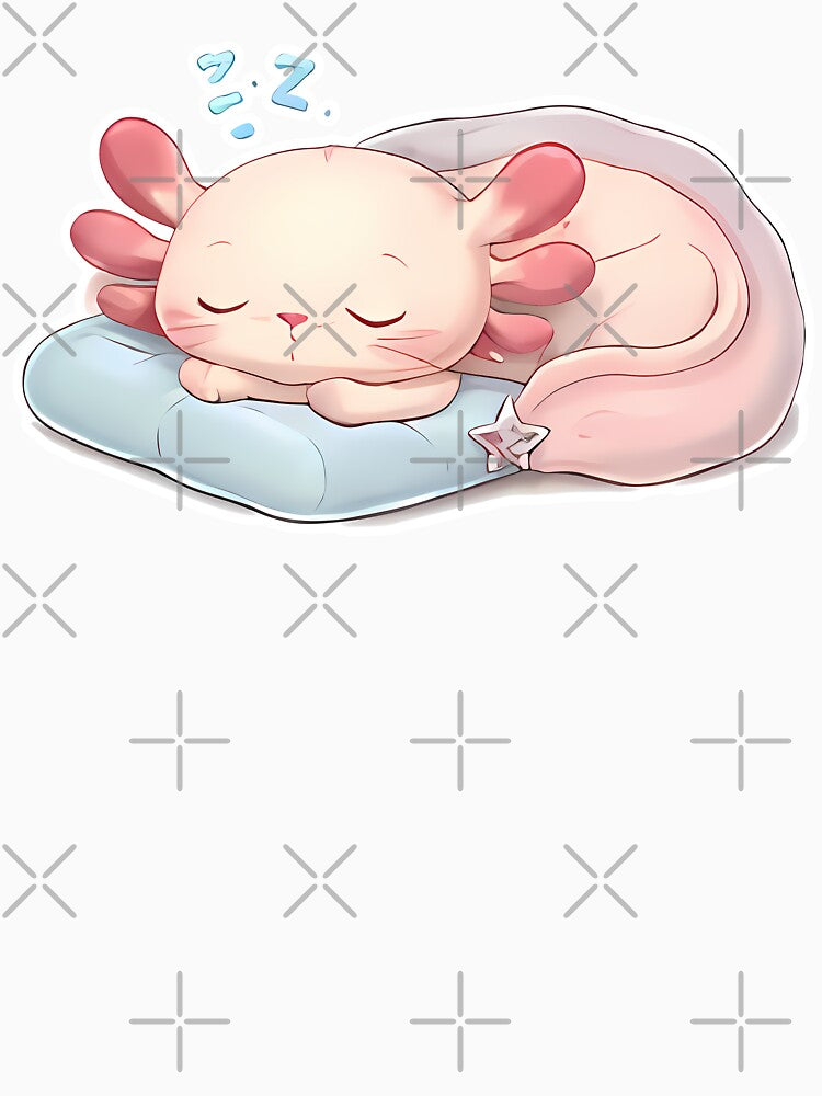 Sleepy Axolotl Kawaii – Soft Pastel Cute Axolotl Lover Gift Design by VectorJoy