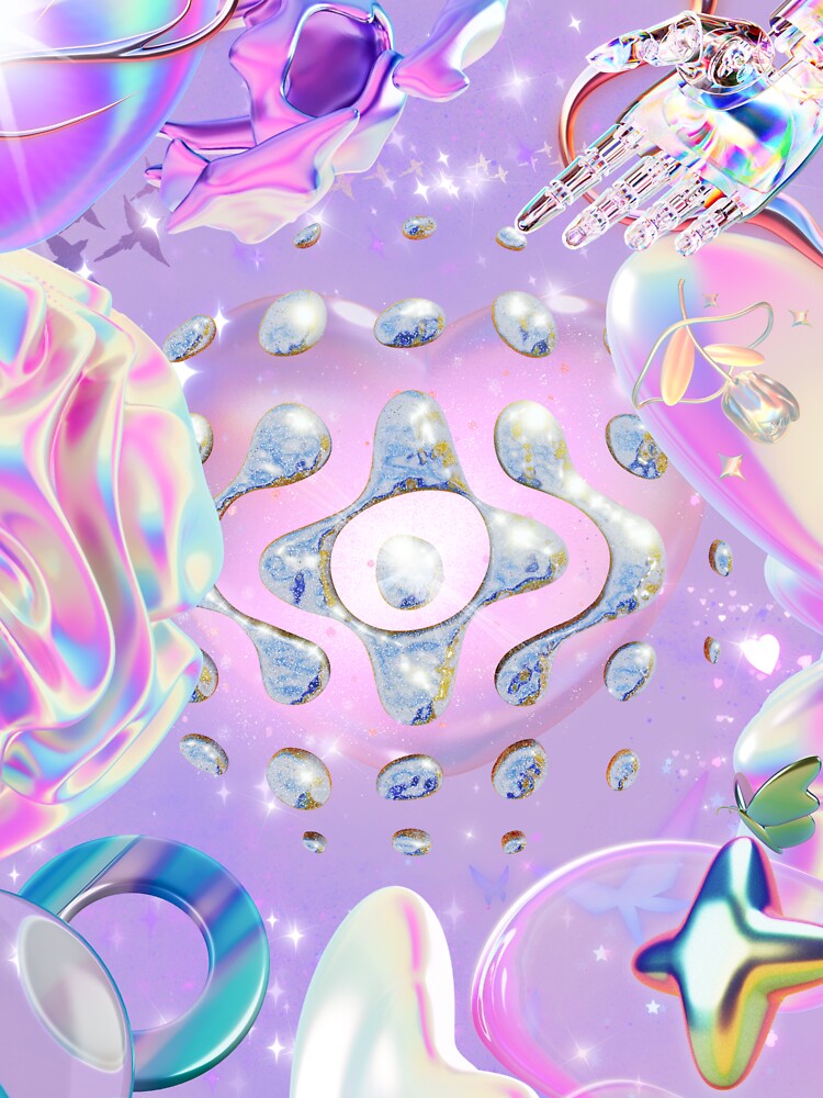 Y2K Holographic Dreamscape - Pastel Galaxy Vibes by Quanietran