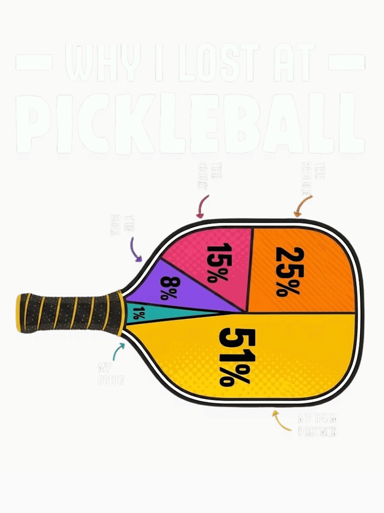 Why I Lost At Pickleball Funny Pie Chart Excuse Paddle by haitrieuic96