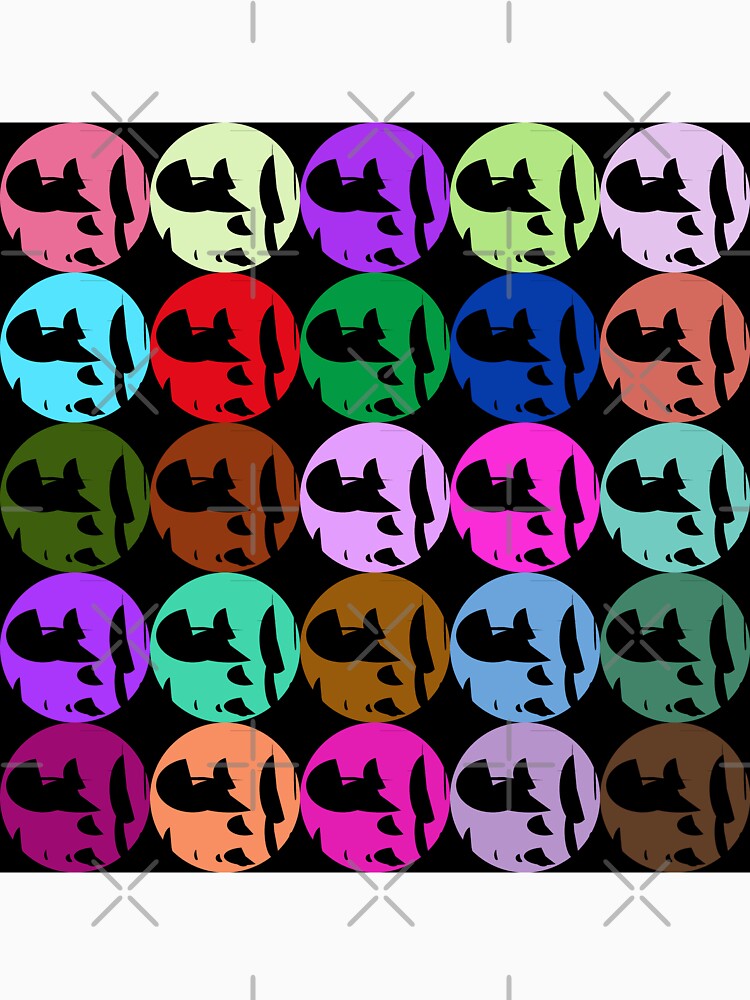 Abstract line art, geometric shapes,  polygon and circles lineart collection  (colored) #63 by Henri Le Vatius