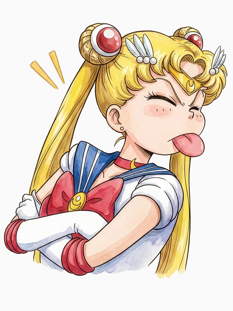 SAILOR MOON FUNNY FACE by mealtees
