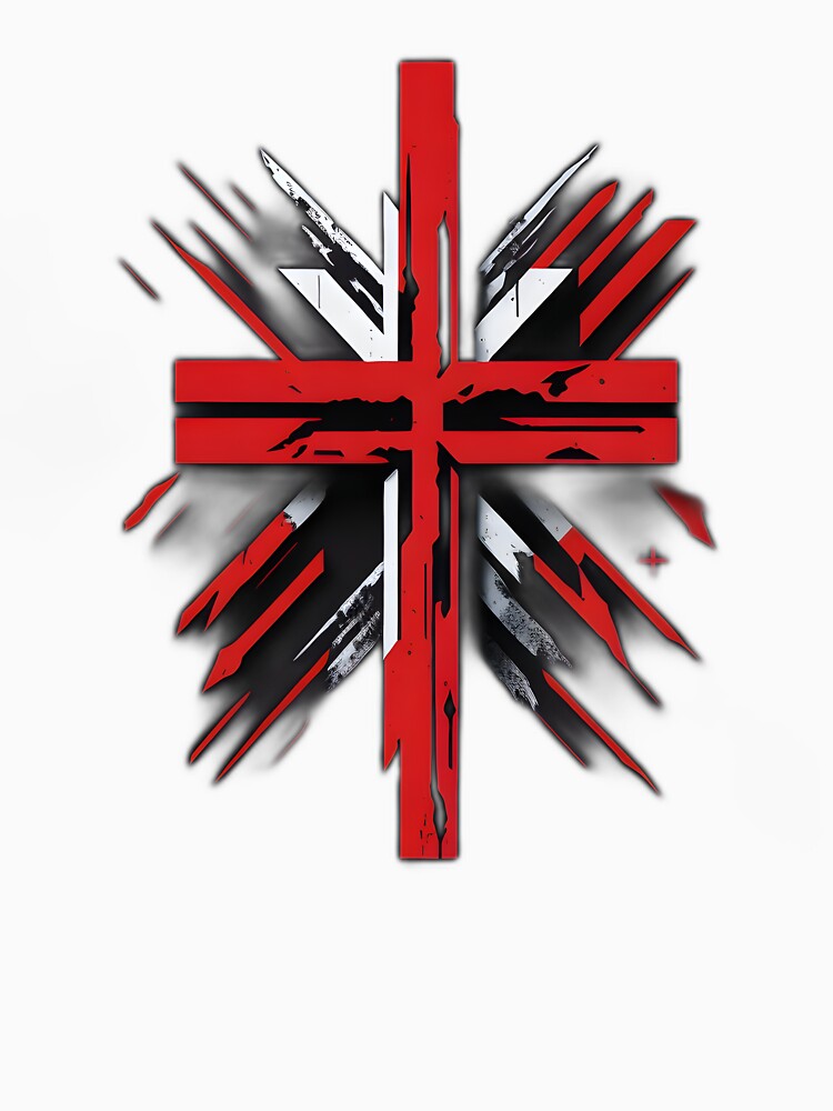 Abstract Minimalist Cool Symbol: Red Cross X by MoxieVibe