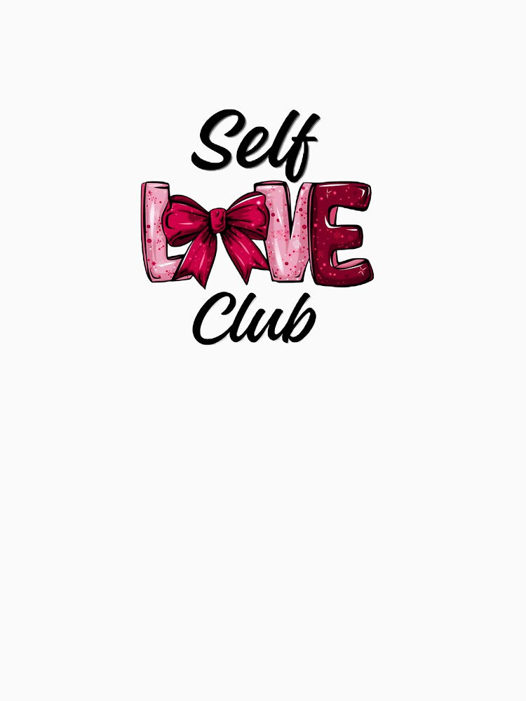 Self Love Club Cute Pink Bow Trendy Aesthetic by Core design hub