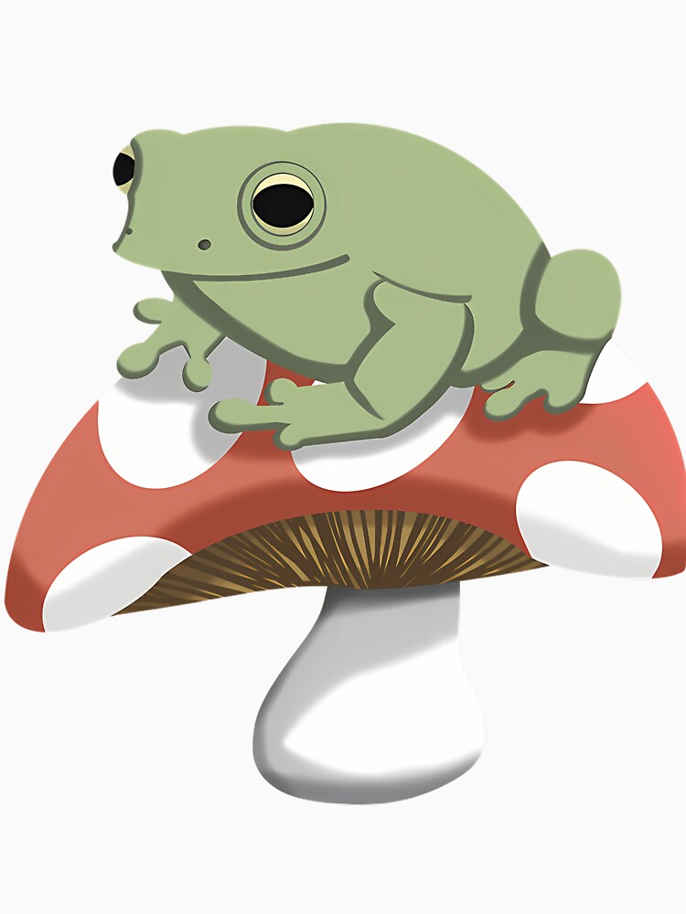 Frog on Toadstool Cute Woodland by folgersolarzj