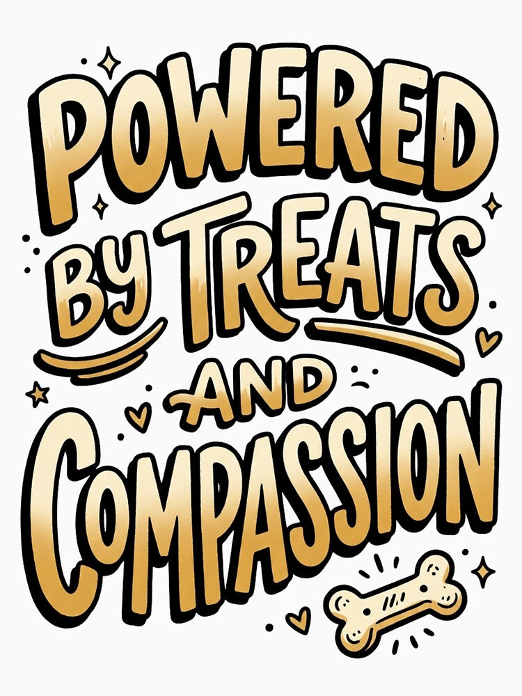 Powered By Treats And Compassion Funny Vet Quote by StickVerse by Owais