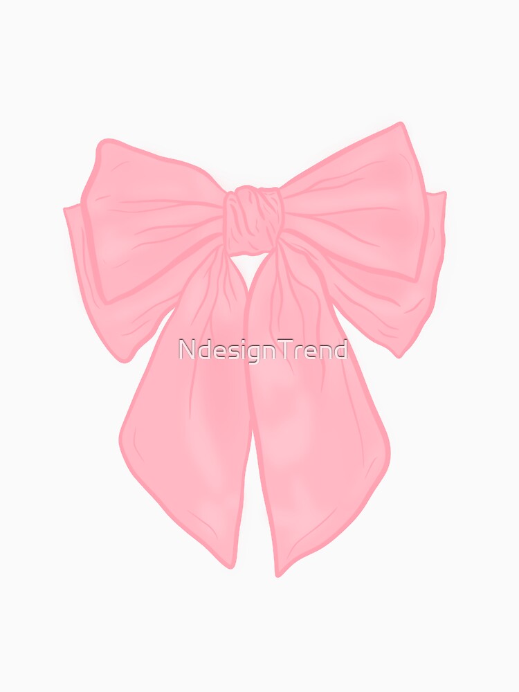 Coquette Pink Ribbon Bow by NdesignTrend
