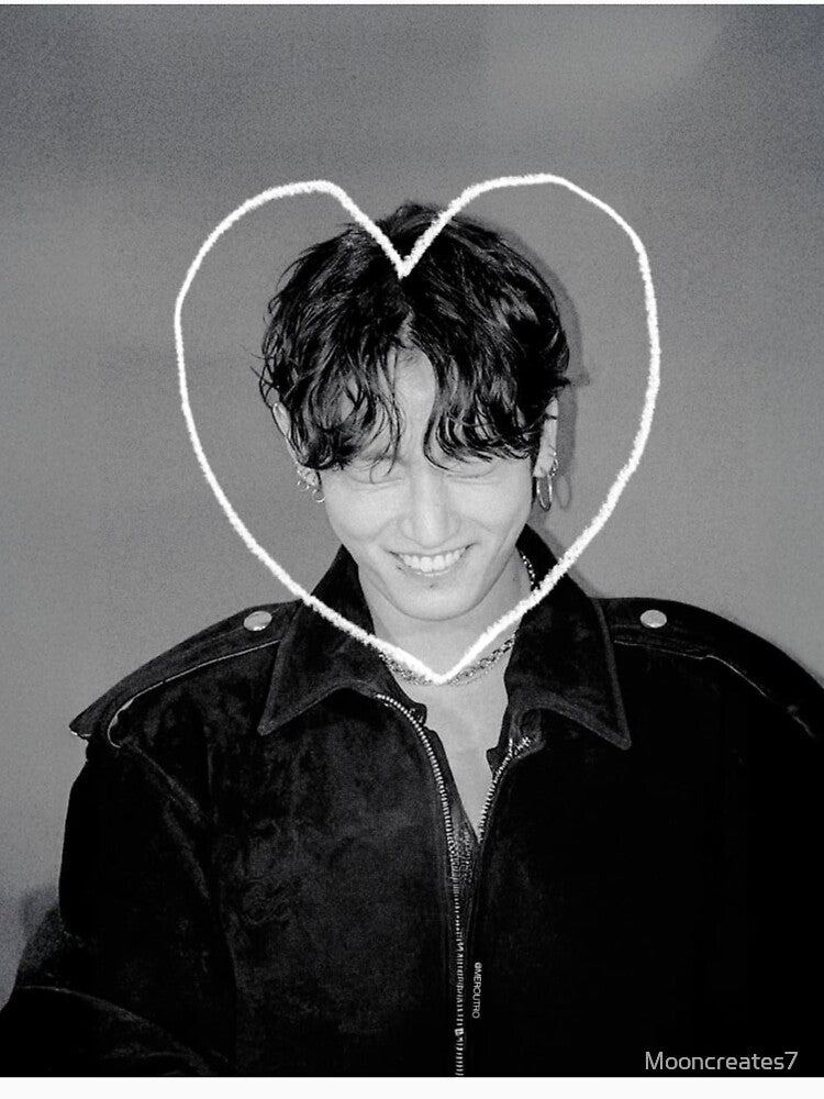 Aesthetic Jungkook Smiling Heart Doodle by Mooncreates7