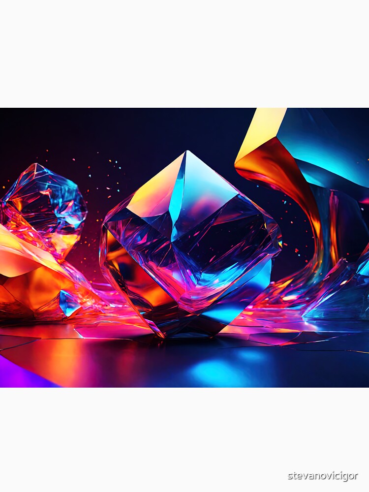 Holographic abstract background, colorful vibrant and dynamic by stevanovicigor