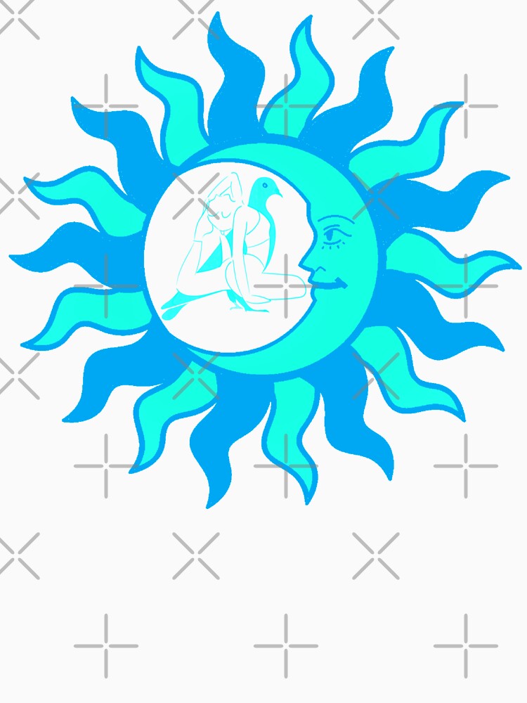 Pigeon Yoga Pose With Sun And Moon by TeesFashion