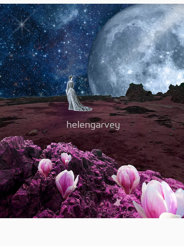 Victorian lady in space collage by helengarvey