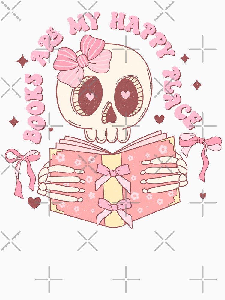 Books are my happy place | bookish , coquette aesthetic, book lover, spicy book, smut reader png, girly by pugshowsfashion