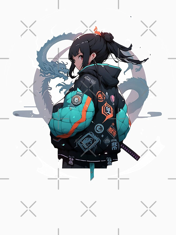 Modern-Day Ronin / Blue Coat Samurai Girl by MK3DESIGN