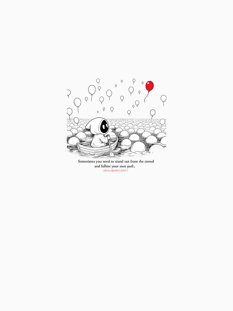 Drifting Beyond the Crowd Red Balloon Dream T-Shirt by #kingMAMECRAFT