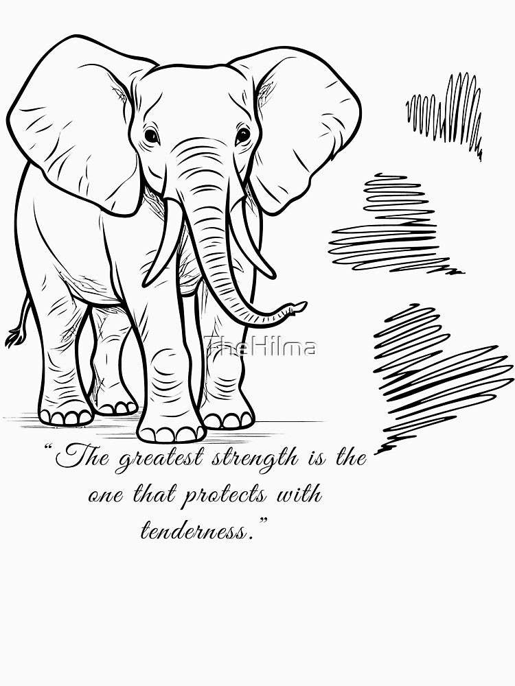 “The greatest strength is the one that protects with tenderness.” from an Elephant by TheHilma