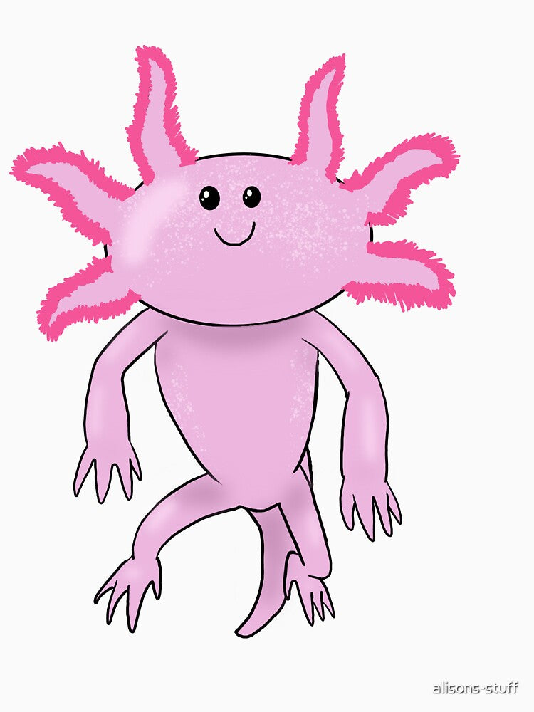 Pink Axolotl by alisons-stuff