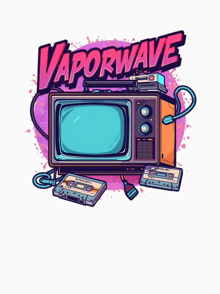 Retro Pop Culture Aesthetic  80s and 90s Vaporwave Vector Design by Vectorfever