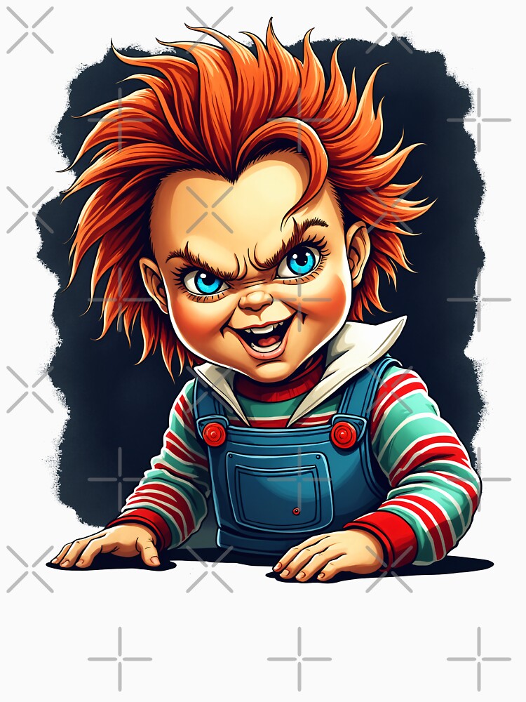 Vintage Retro Red-Haired Doll Character Art - Playful and Trendy Design by FunnyFarmDesign