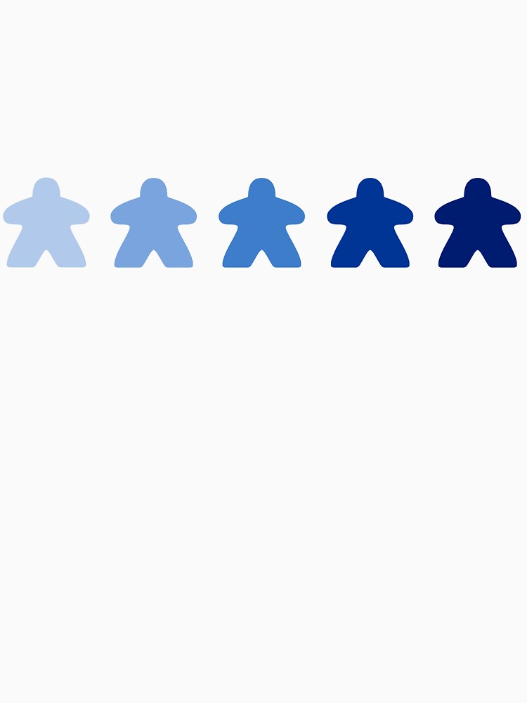 Line of blue meeples by Narellish