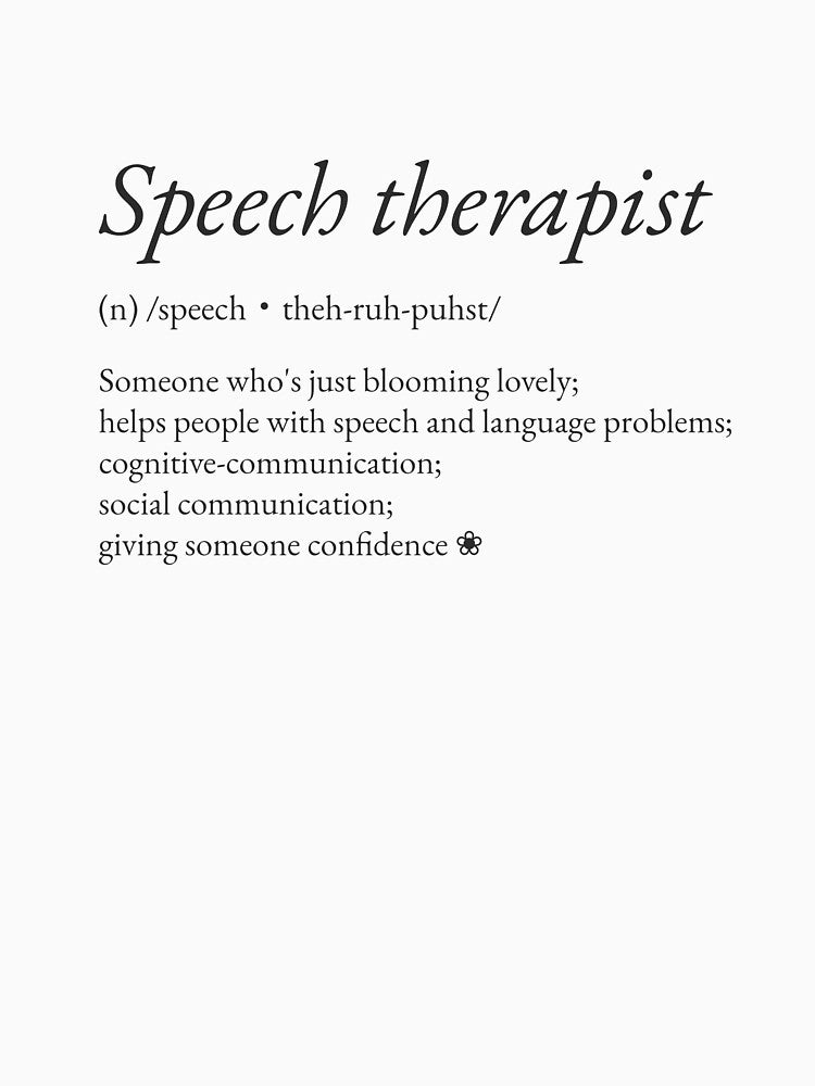 SLP - Speech therapist giving someone confidence by CreateCharMe
