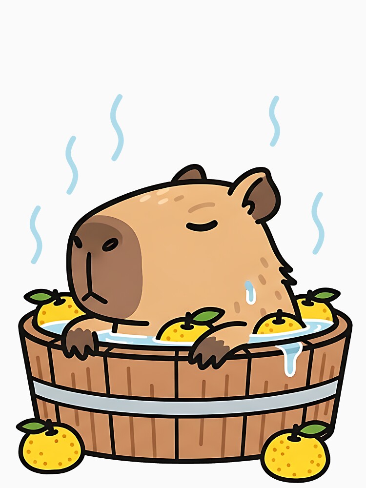 Zen Capybara in Yuzu Onsen | Chilling Capybara by Oni & Ocha