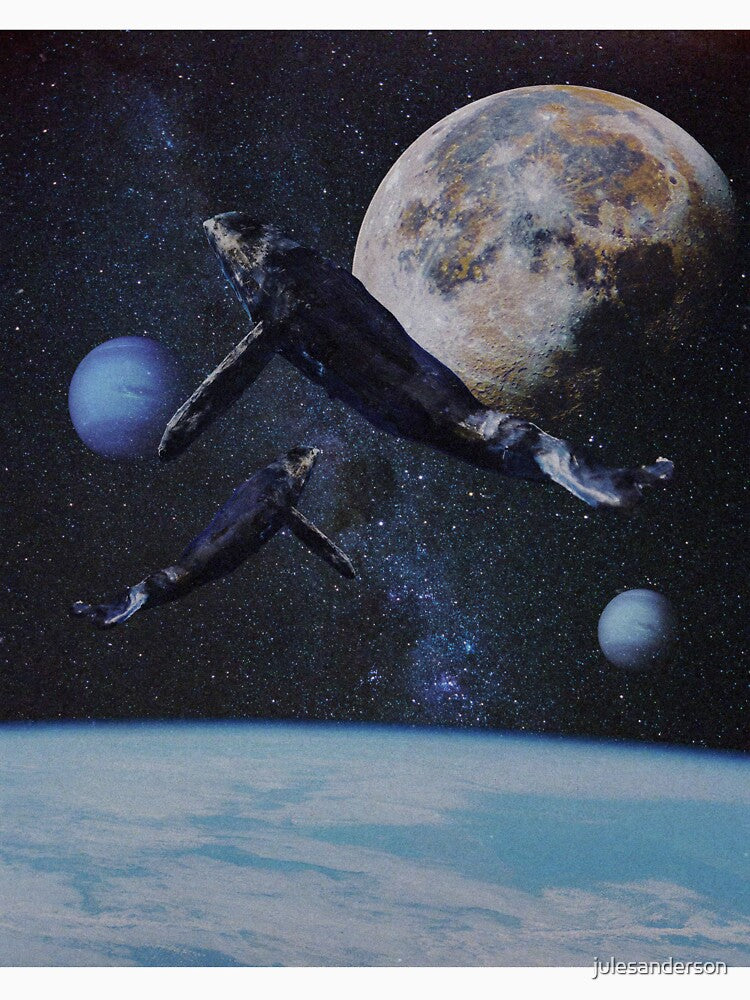 Space Whales Retro Collage by julesanderson