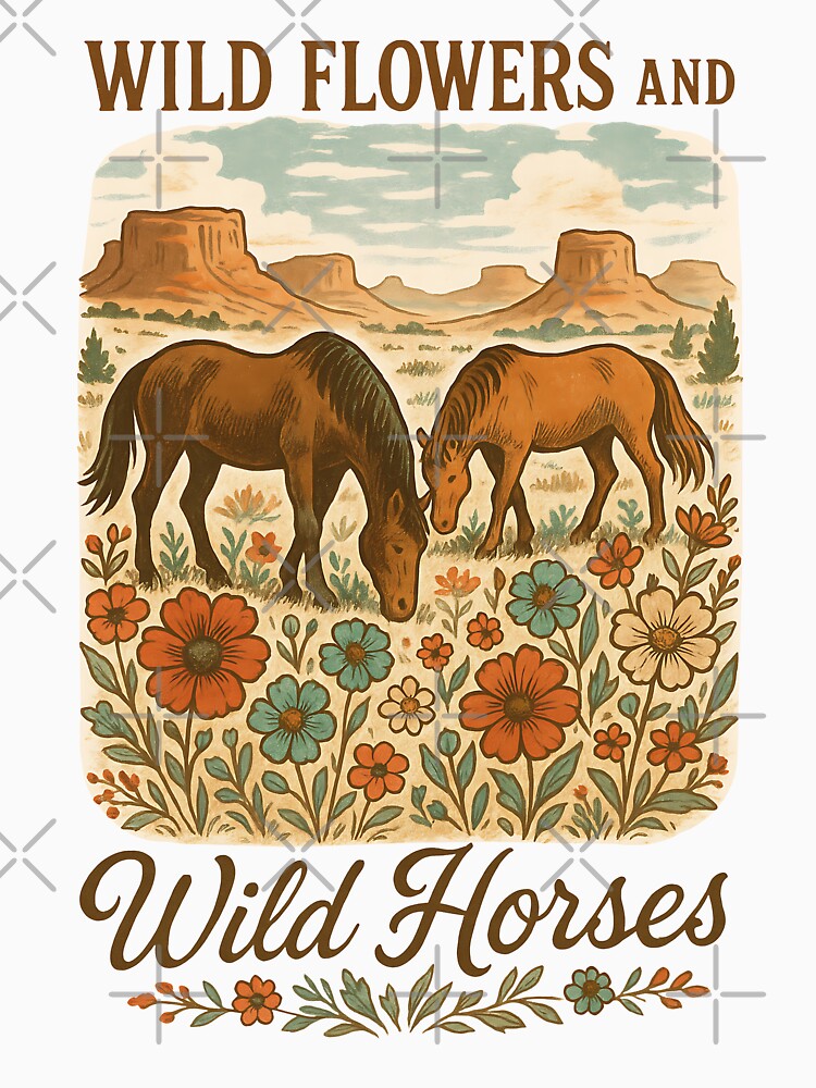 Wild flowers and wild horses by EliteShadow