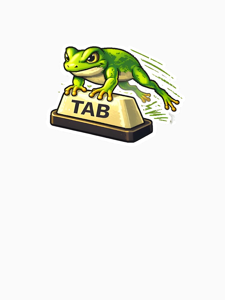 Funny Frog Tab Key – Keyboard Humor for Programmers by BriyaSol