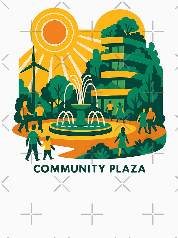 Solarpunk Community Plaza – Grow Together by FTS-Studio