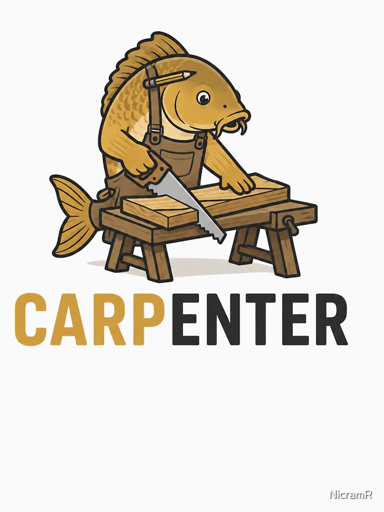 Funny Fish Carpenter Animal Pun by NicramR