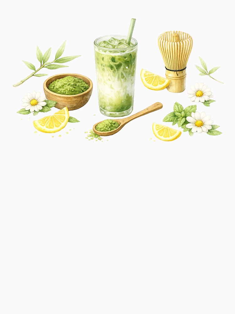 Zen Matcha Garden - Japanese Tea Watercolor Art by BrewmarkStudio