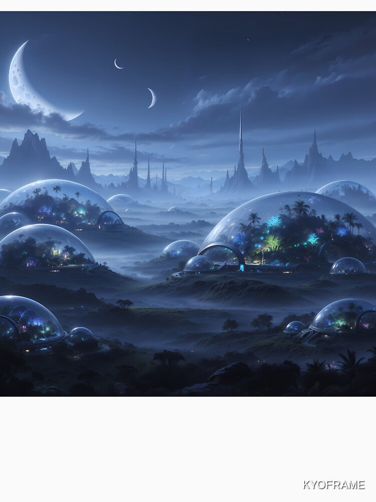 Lunar Biosphere: Eternal Night in the Glass Gardens by KYOFRAME