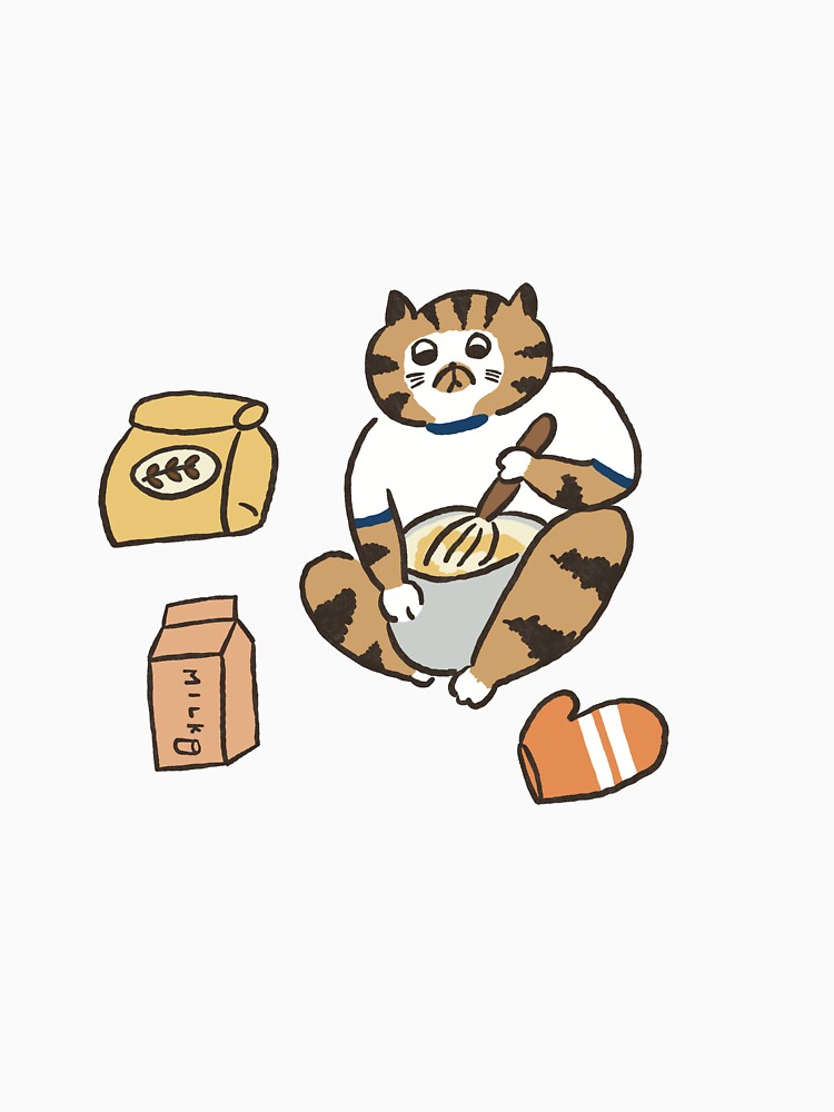 funny cat and bread,cat drawing by LittleAdong