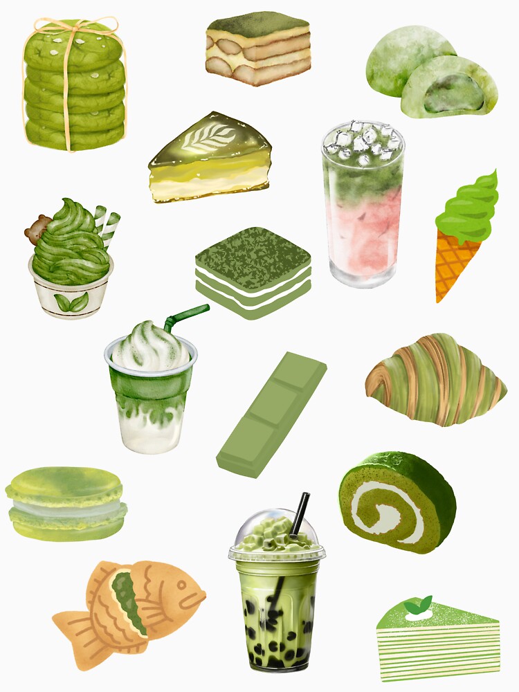 Matcha Cookies Cakes Mochi Ice Cream Boba Taiyaki Macaron Desserts | Matcha Tea Lover by NoodleDoodleCo