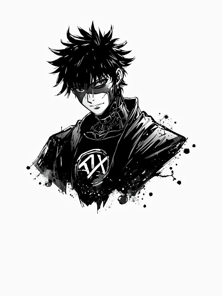 Dark Anime Boy Sticker – Aesthetic Manga Attitude Design by InkPatchify