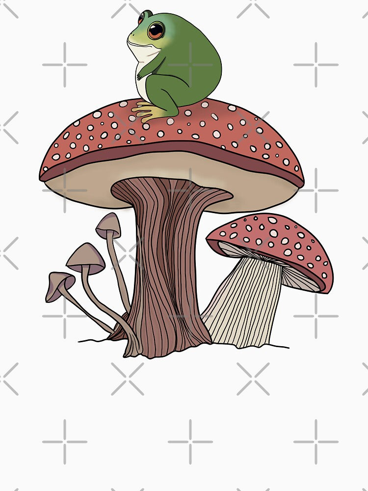 Chunky Frog Sitting on a Mushroom by velvetearth