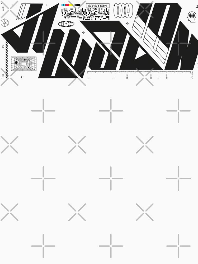 Illusion Tech Brutalism Abstract Typographic by NazoKun