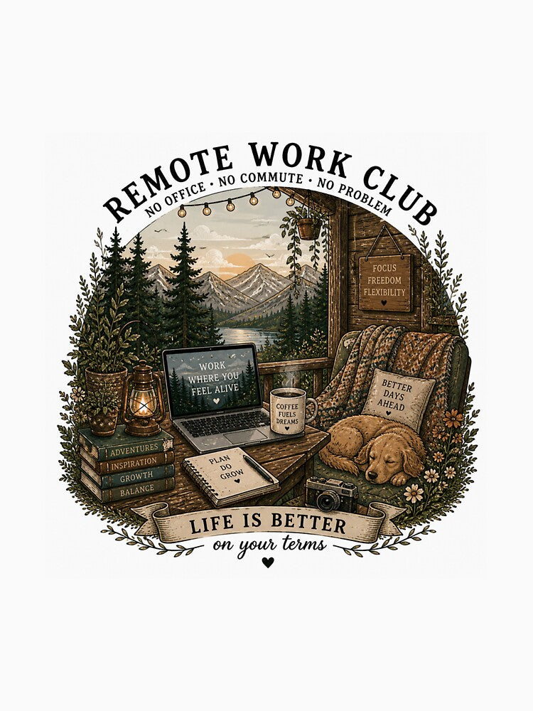 Remote Work Club Cozy Cabin Office by Kupeliemre