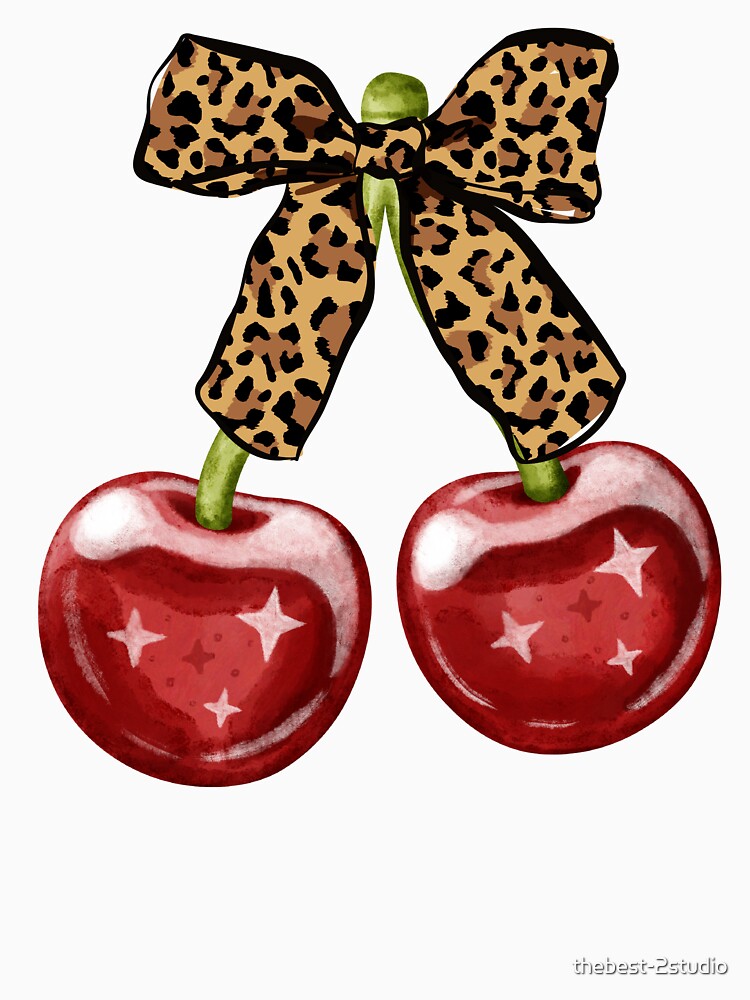 Cherry Coquette Leopard Bow by thebest-2studio