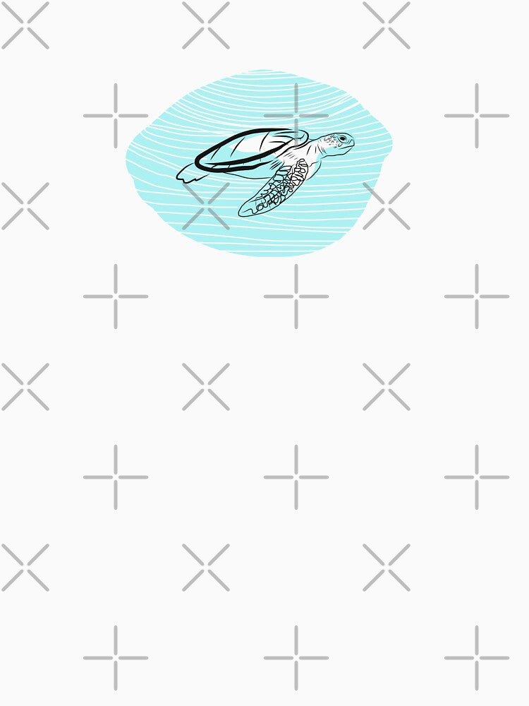 Turtle - sea - minimalist lines by Tropical Blood