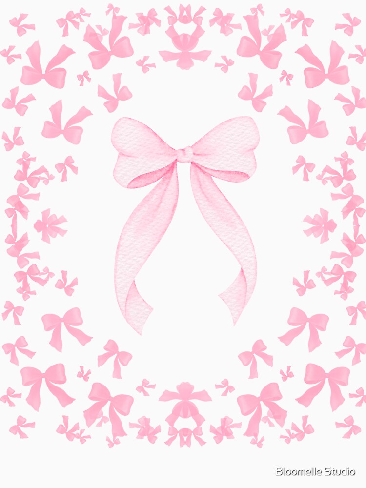 Pink Coquette Bow Butterfly Aesthetic by Bloomelle Studio